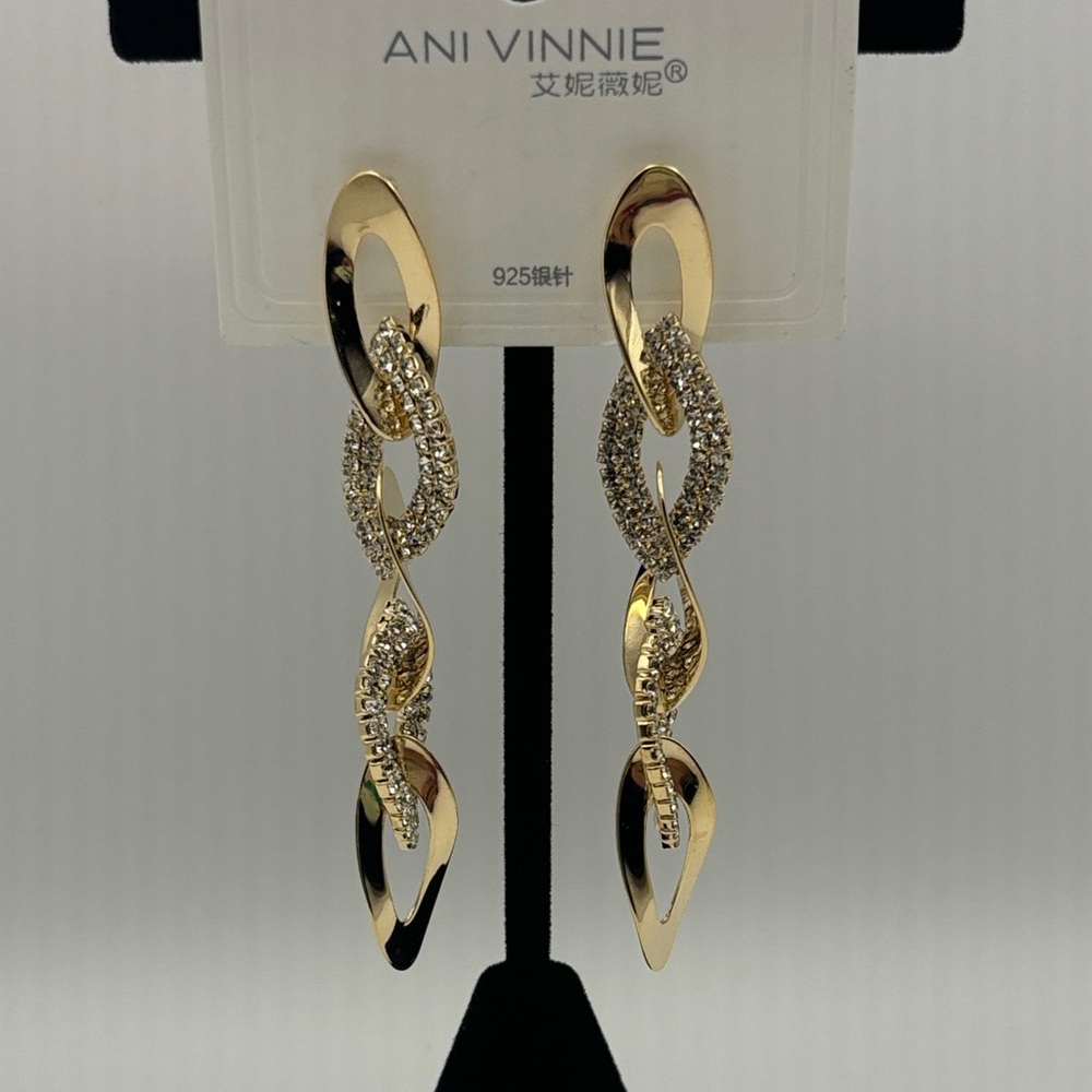 Gold and Silver Twist Earrings